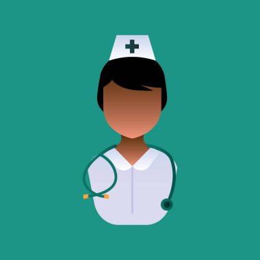 hemşire avatar simgesi vektör illüstrasyon tasarımı