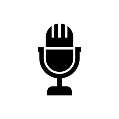 mikrofon simgesi vektör illüstrasyonu