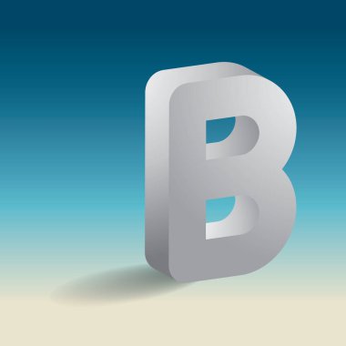 alfabe b, vektör illüstrasyonu