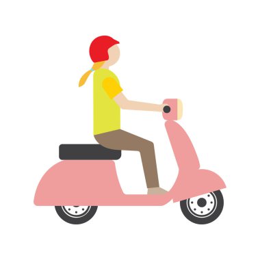 Mobilete binen kadın tasviri