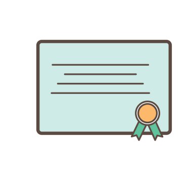 diploma simgesi vektör illüstrasyonu