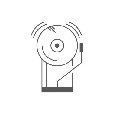 Siyah ile izole edilmiş tek bir simgenin vektör illüstrasyonu