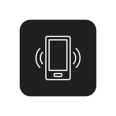 cep telefonu simgesi. Web için çağrı vektör simgelerinin basit illüstrasyonu