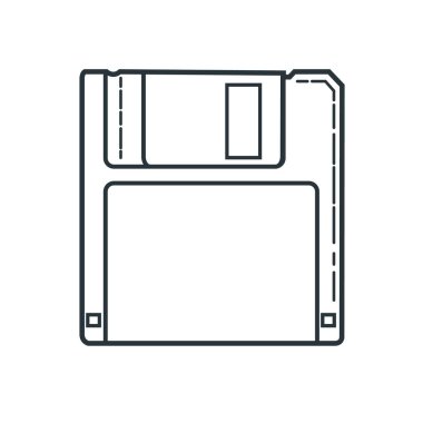 Disket, tasarım vektörü çizimi