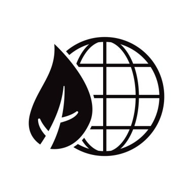 Bir dünya küresel simgesinin vektör illüstrasyonu