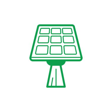 Güneş enerjisi ikonu. vektör illüstrasyonu