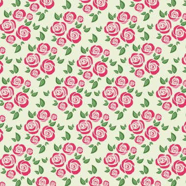 Pembe güllerle kusursuz desen