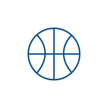 Basketbol topu simgesi, vektör illüstrasyonu