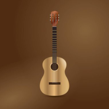 Bir gitarın vektör illüstrasyonu