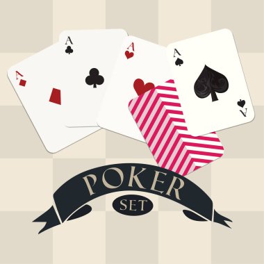 Poker seti, biçimlendirilmiş vektör çizimi