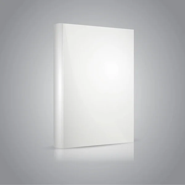 Λευκό Λευκό Εξώφυλλο Βιβλίου Γκρι Φόντο — Διανυσματικό Αρχείο