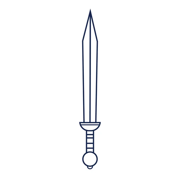 Schwertflaches Symbol Vektorillustration — Stockvektor