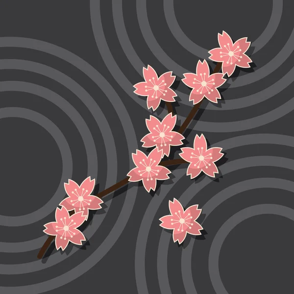 Векторна Ілюстрація Рожевих Квітів — стоковий вектор