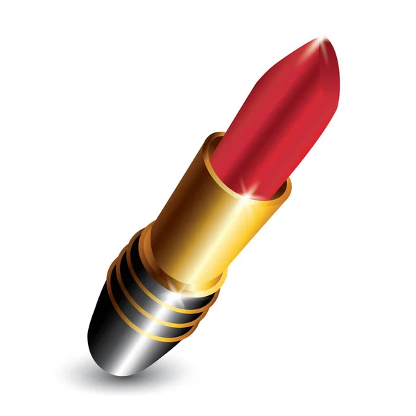 Lippenstift Plat Pictogram Vector Illustratie — Stockvector