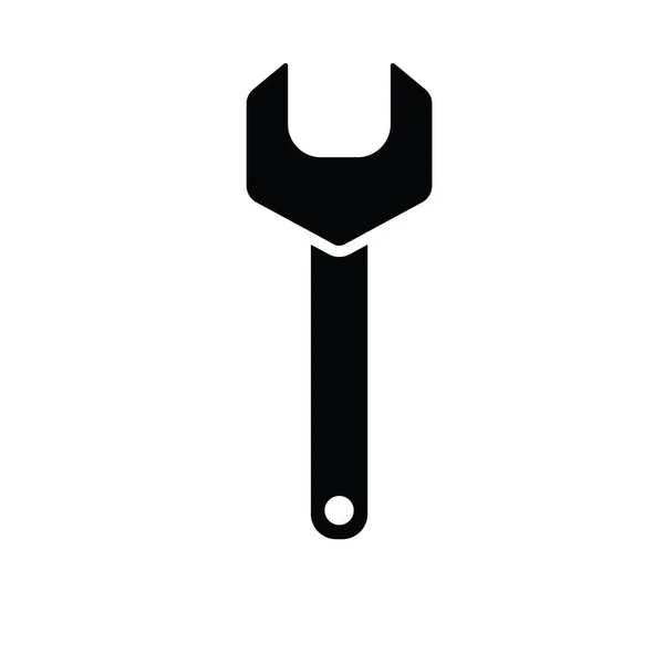 Werkzeugsymbol Schwarzen Stil Isoliert Auf Weißem Hintergrund — Stockvektor