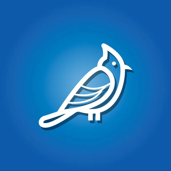 Icono Pájaro Vector Ilustración — Archivo Imágenes Vectoriales