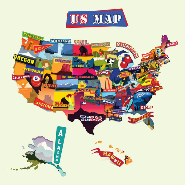 USA vector illustration background