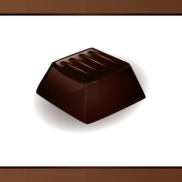 Beyaz Arka Planda Fındıklı Çikolata — Stok Vektör
