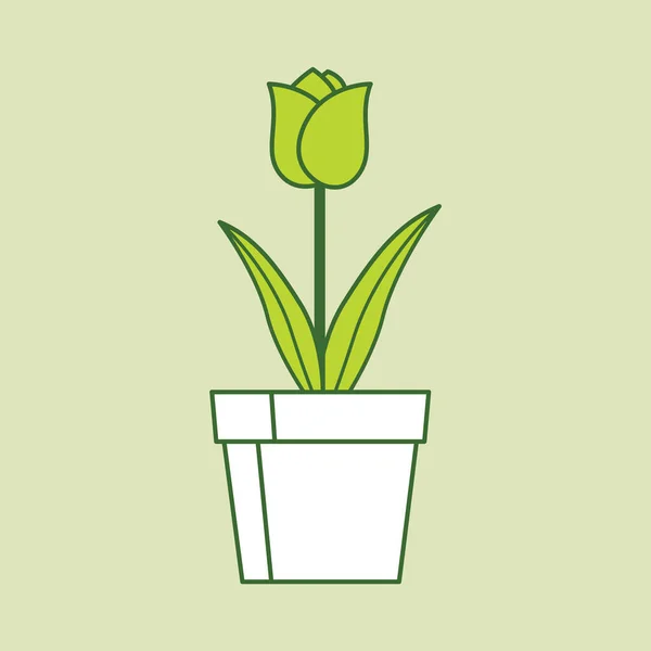 Icono Planta Estilo Negro Aislado Sobre Fondo Blanco Plantas Naturaleza — Vector de stock