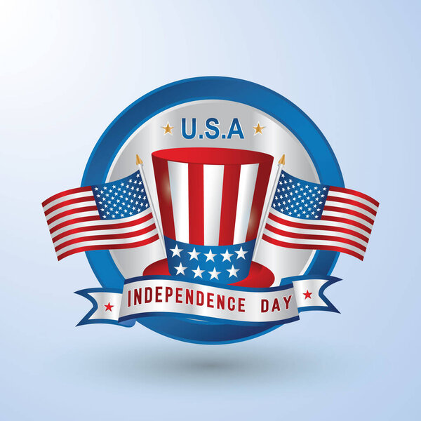 USA symbol, colorful vector illustration