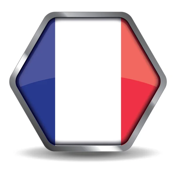 Vector Ilustración Una Bandera Francia — Vector de stock