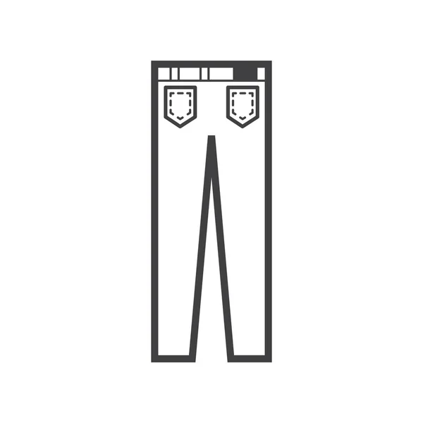 Trousers Flat Icon Vector Illustration — Stock Vector