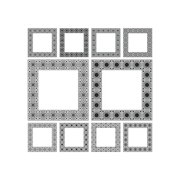 Векторные Рамки Белом Фоне — стоковый вектор