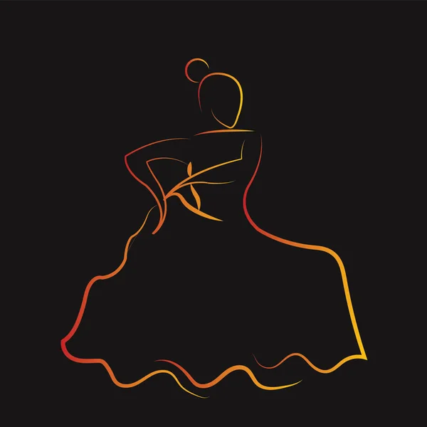 スペイン舞踊ベクトルイラスト背景 — ストックベクタ