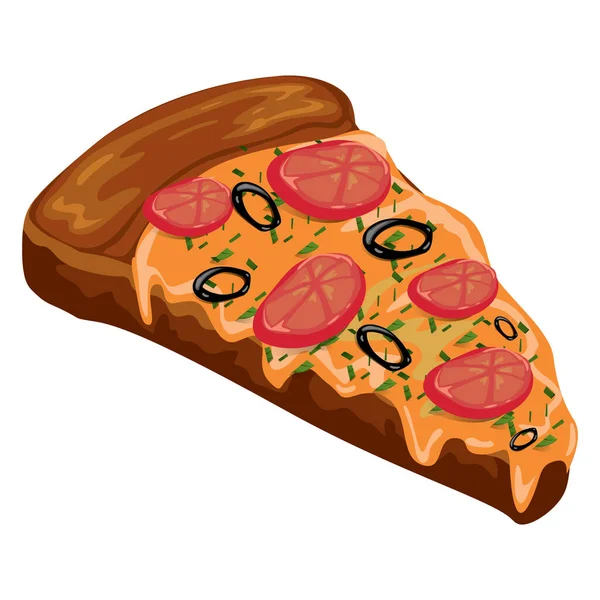 Pizzaontwerp Vectorillustratie — Stockvector