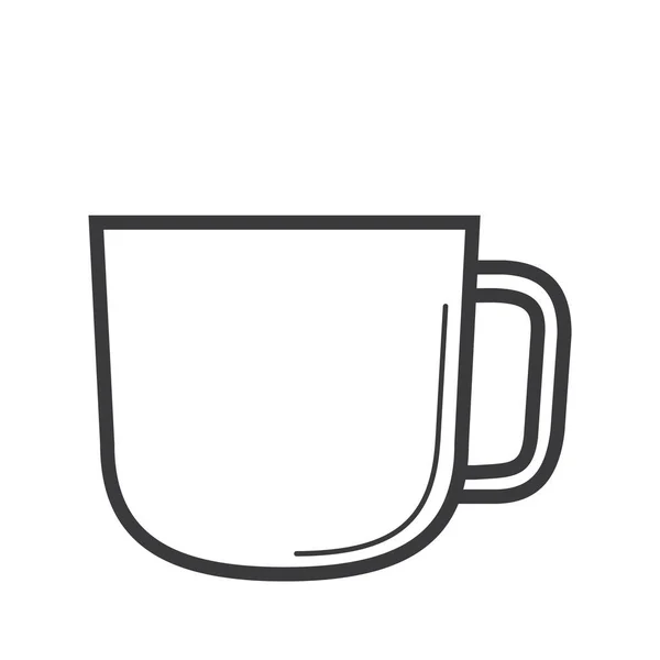 Кавова Чашка Значок Векторна Ілюстрація Графічний Дизайн — стоковий вектор