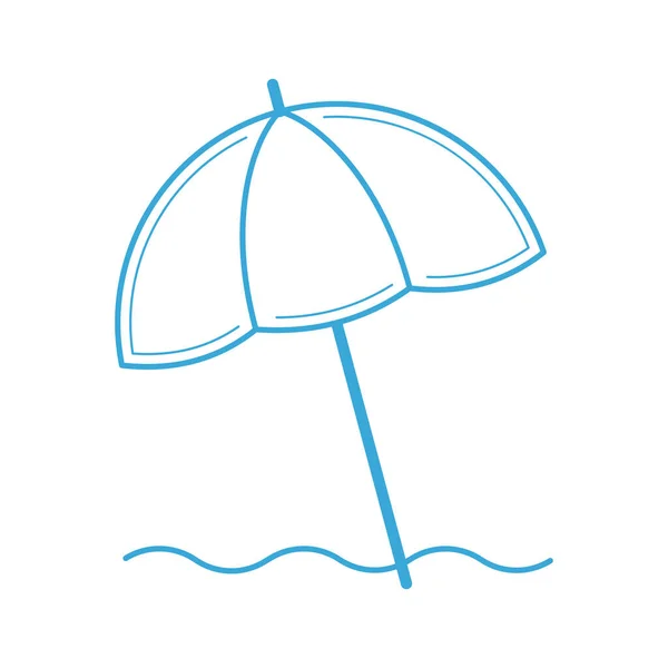 Beach Parasol Stylized Vector Illustration — Stock Vector