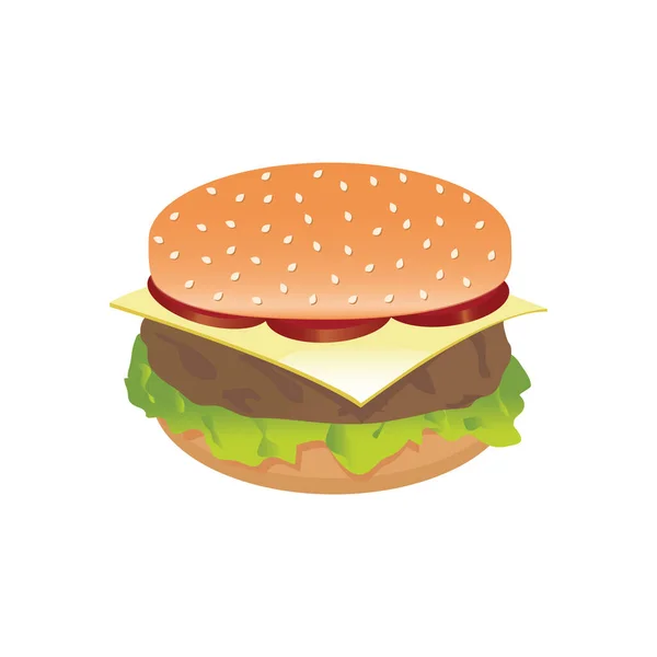 Hamburger Design Vektor Illusztráció — Stock Vector