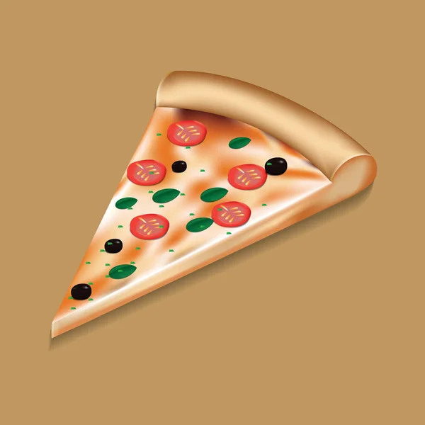 Pizza Serem Ilustracja Wektor — Wektor stockowy