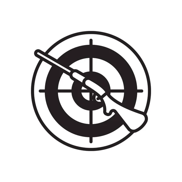 Crosshair Gun Stylized Vector Illustration — Stock Vector