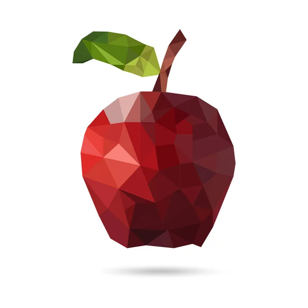 Kırmızı Elmanın Vektör Illüstrasyonu — Stok Vektör
