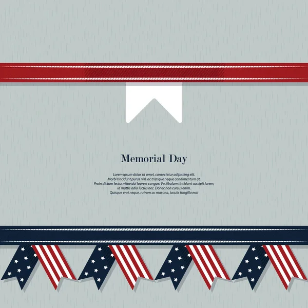 Memorial Day Stylized Vector Illustration — Stock Vector