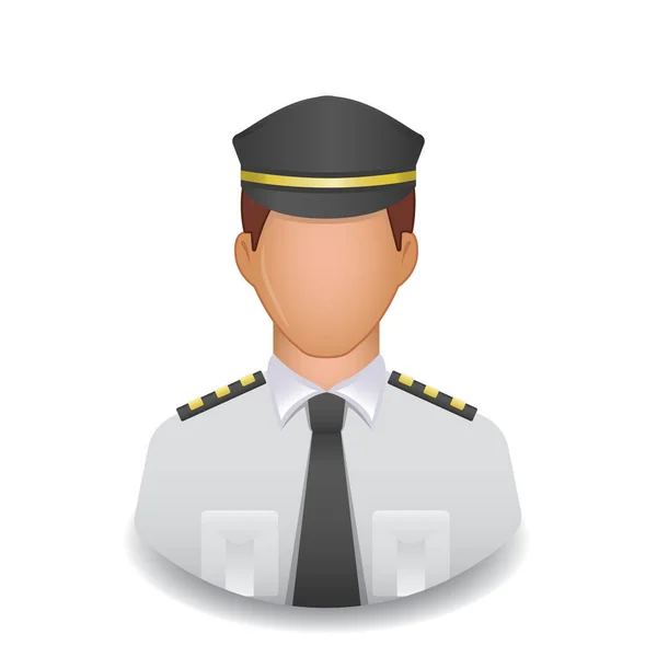 Rendőr Ikon Rajzfilm Illusztráció Rendőrség — Stock Vector