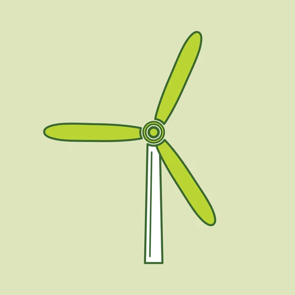 Icône Éolienne Illustration Vectorielle — Image vectorielle