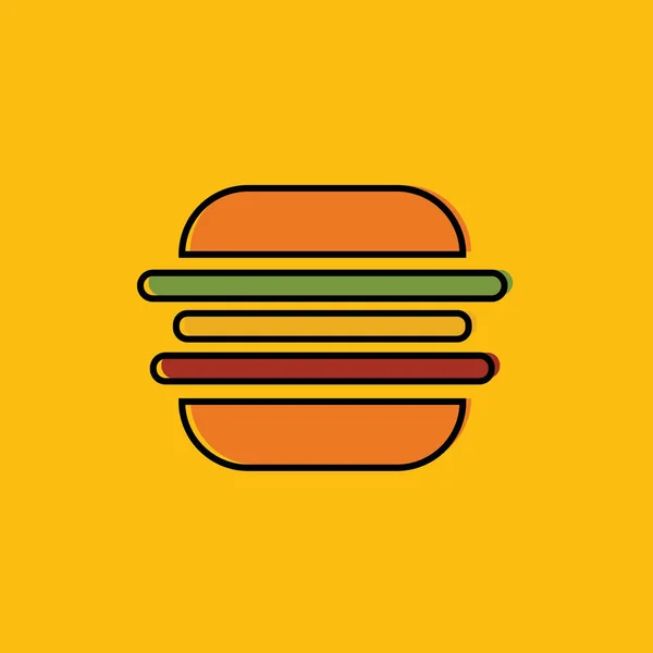 Comida Rápida Icono Vector Ilustración — Vector de stock