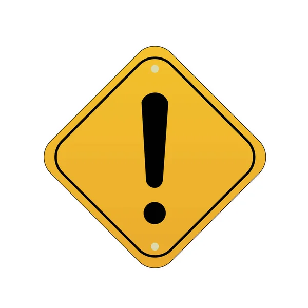 Warnung Verkehrszeichen Symbol Vektor Illustration — Stockvektor