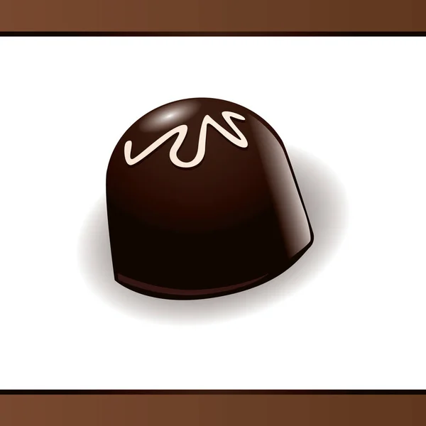 Chocolate Cake Black Background — Stock Vector