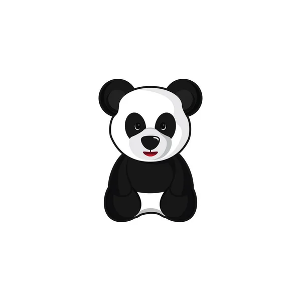 熊猫扁平图标 矢量图解 — 图库矢量图片