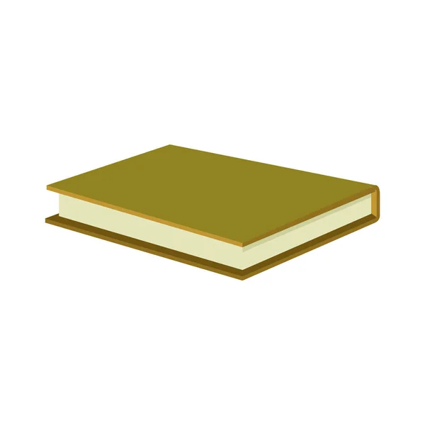 Icona Del Libro Stile Isometrico Sfondo Bianco — Vettoriale Stock
