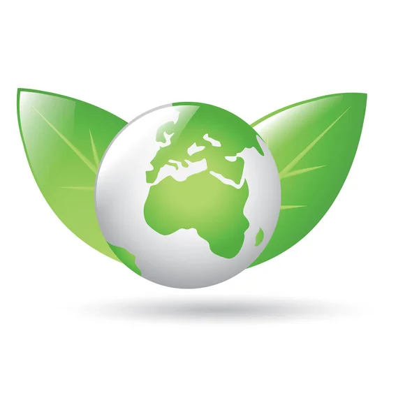 Ecoconcetto Verde Con Icone Design Illustrazione Vettoriale Grafica Eps — Vettoriale Stock