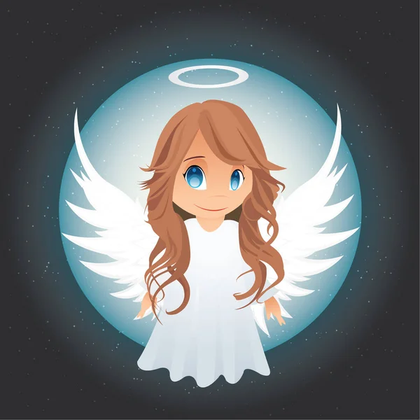 Ícone Ilustração Vetorial Anjo — Vetor de Stock