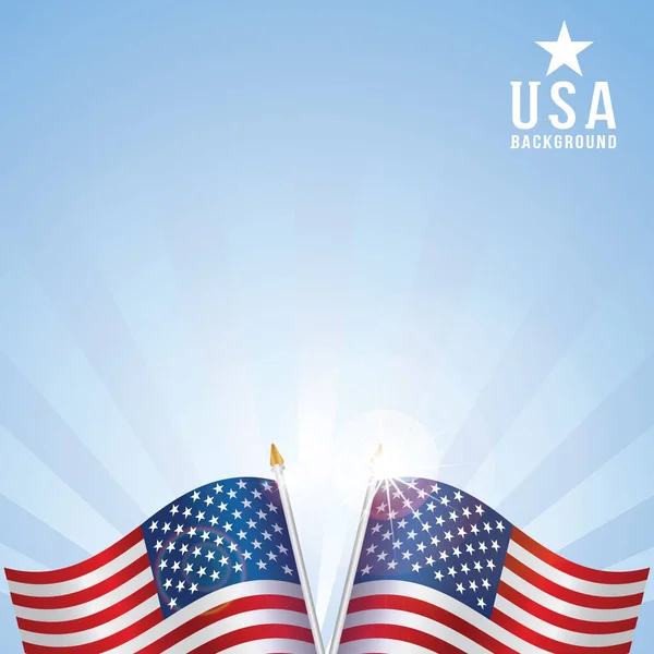 Usa Symbol Bunte Vektorillustration — Stockvektor