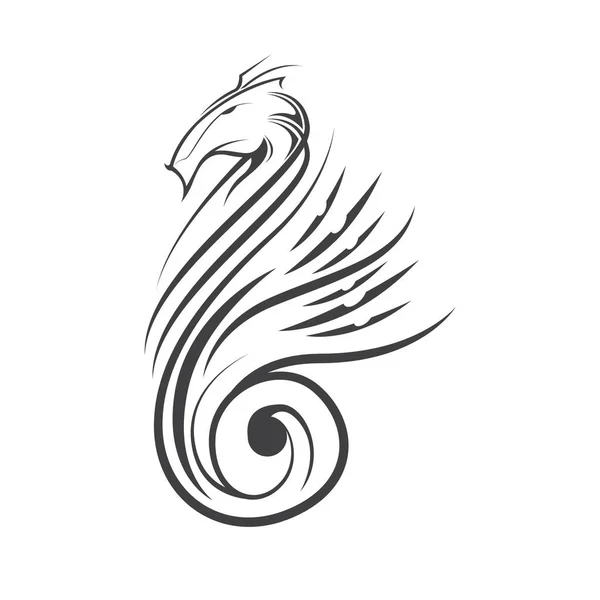 Tribal Tattoo Gestileerde Vector Illustratie — Stockvector