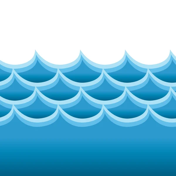 Ondas Agua Diseño Vector Ilustración — Archivo Imágenes Vectoriales