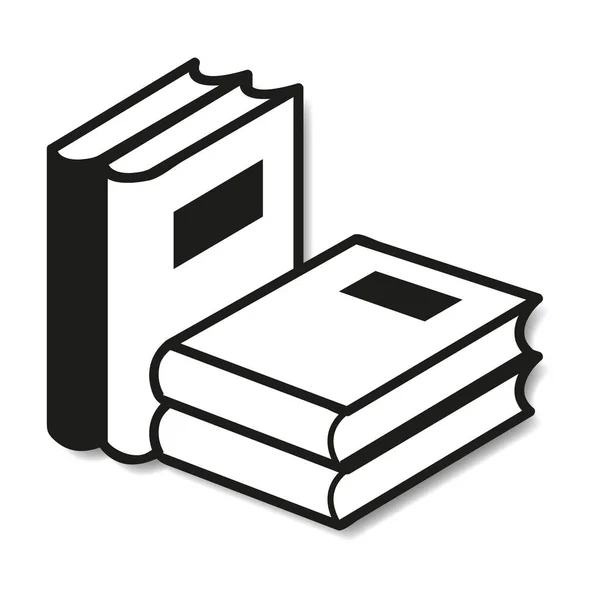 Vektorová Ilustrace Ikony Knih — Stockový vektor