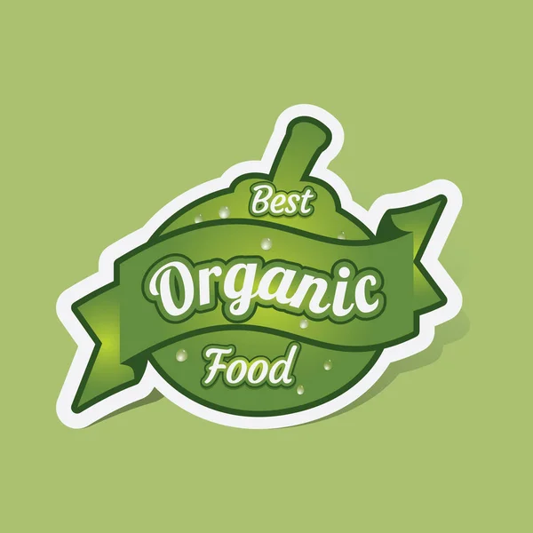 Ilustración Vectorial Etiqueta Alimentaria Vegetal — Vector de stock